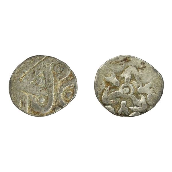 Archaic Punch Marked,  Kuru Janapada,  Silver 1/2 Karshapana