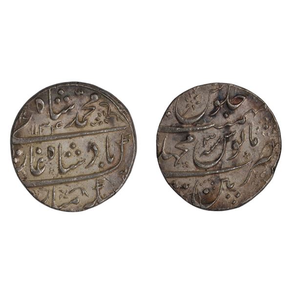Madras Presidency: INO Muhammad Shah, Silver Rupee, Macchlipattan Mint