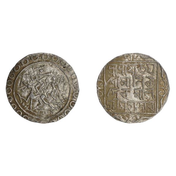 Tripura: Yaso Manikya, Silver Tanka, Saka 1522,