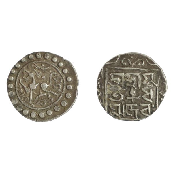 Tripura: Dharma Manikya,  Silver Â¼ Rupee, SK 1636