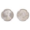 Image 1 : British India: Victoria, 1875, Silver 2 Anna, Calcutta, MS 65