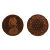 Image 1 : British India: Victoria, 1878, Copper 1/2 Anna, Proof Restrike, PR 64 RD