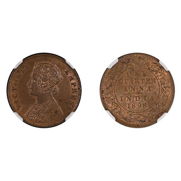 British India: Victoria, 1898, Copper 1/4 Anna, MS 64 BN