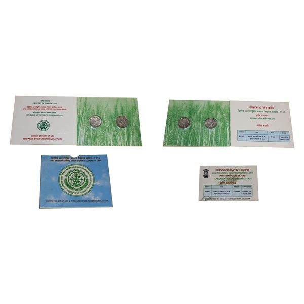 Republic of India: 1996 Science Congress Commemorative Set (2 coins), Blister Pack, Rare