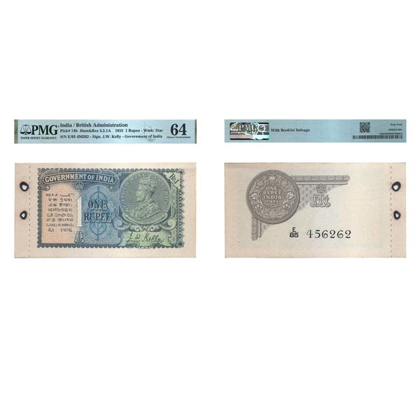 British India: 1935, King George V, 1 Rupee