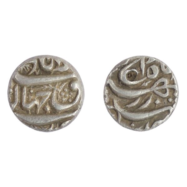 Jalal-ud-din Muhammad Akbar, Silver 1/2 Rupee,  Allahabad, Rebellion