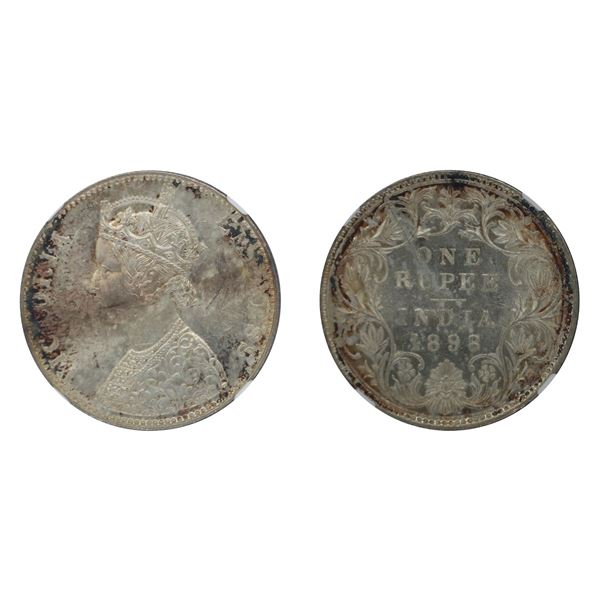 British India: Victoria, 1898, Silver Rupee, Bombay Mint, NGC MS 62