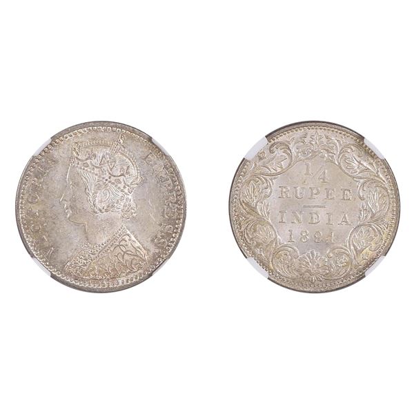 British India: Victoria, 1894, Silver 1/4 Rupee, MS 64