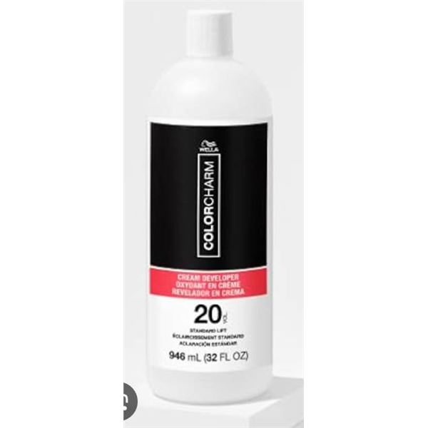 Lot of 2 Wella Color Charm 20 Volume Cream Developer, 946 mL (32 fl oz)