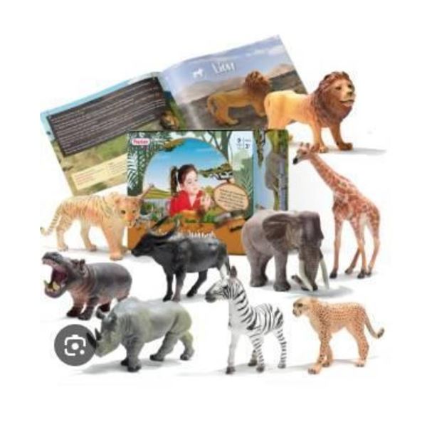 Prextex Safari Animals 9-Piece Set for Ages 3 and Up
