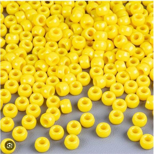 Bulk Yellow Pony Beads 2×1000