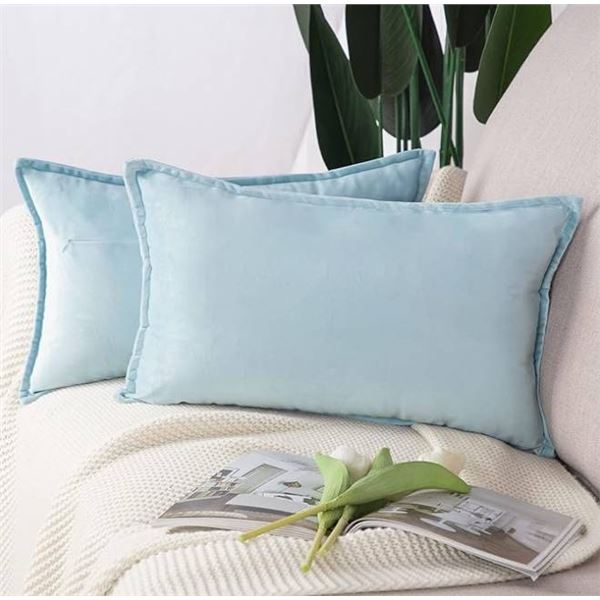 MADIZZ Home Textile Microfiber Pillowcase, Light Blue