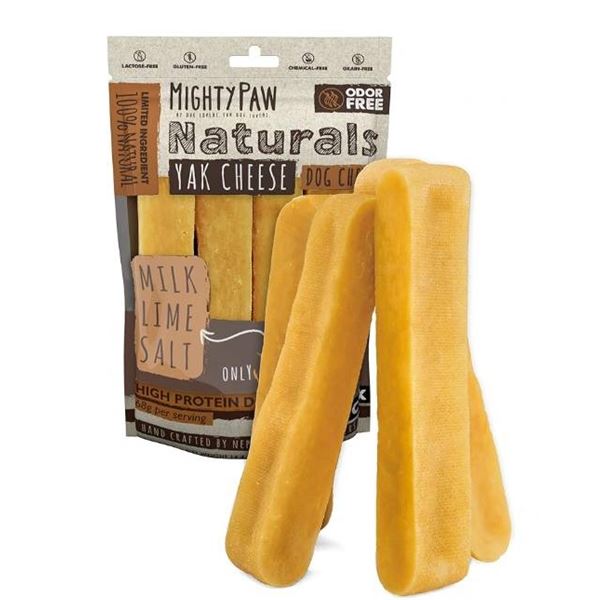 Mighty Paw Naturals Yak Cheese Dog Chews, 4-Pack, 9.5 oz