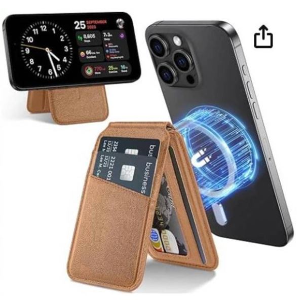 Tieszen Magnetic Wallet for MagSafe Wallet, Brown