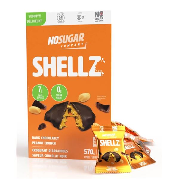 No Sugar Company Shellz Dark Chocolatey Peanut Crunch, 570g