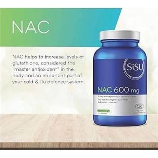 Sisu NAC 600 mg, 120 Capsules – Dietary Supplement
