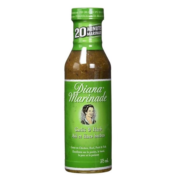 Diana Marinade Garlic & Herb 325 mL Bottles – Lot of 3
