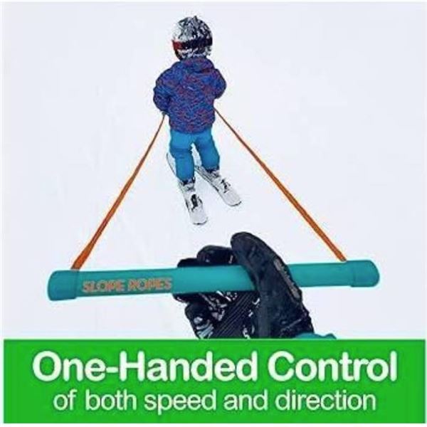 Slope Ropes Kid’s Ski Learning Aid with Green and Blue Rope Design