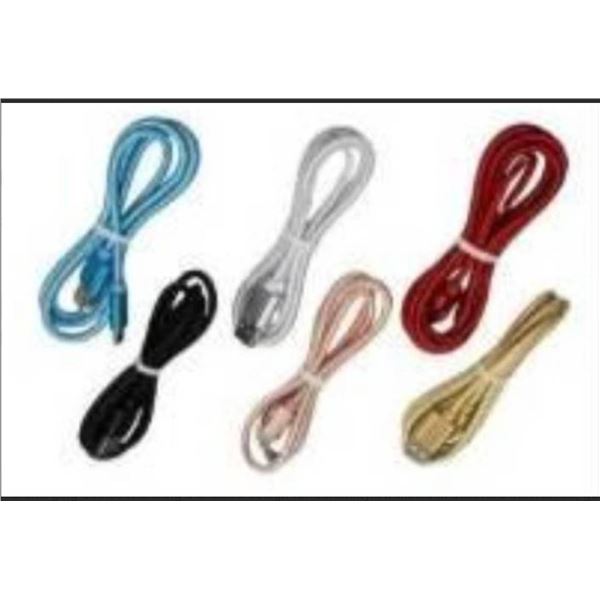 6 Pack – USB-C Charging Cables Lot with Braided Design and Multiple Colors **Colors May Var