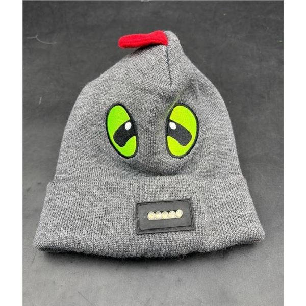 BK LED Toque for Kids and Youth with Red Spikes and Embroidered Eye