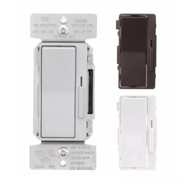 Eaton Wiring 600W Decorator Dimmer Switch, 120V, Bronze/Silver/WhiteEaton Wiring DUL06P-C6