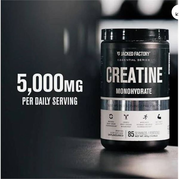 Jacked Factory Creatine Monohydrate Powder, 425g, Model X0049BONWR