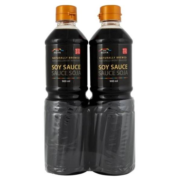 LOT OF 2 Hoya Naturally Brewed Soy Sauce, 1L Bottles