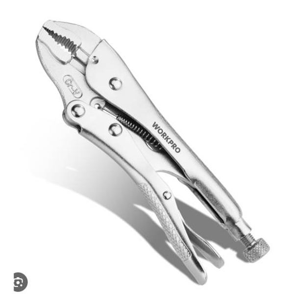 Workpro 7-Inch Locking Pliers with Curved Jaw