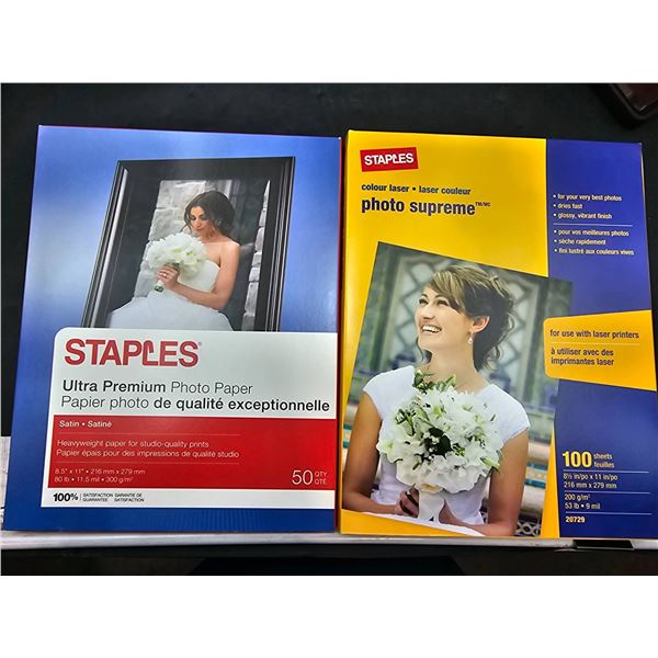 Staples Ultra Premium and Photo Supreme Photo Paper Bundle 150 total sheets