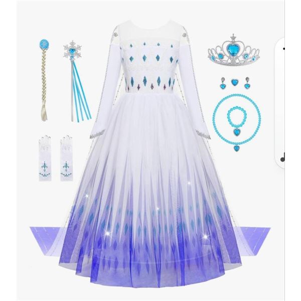 Kids Princess Costume with Accessories, Snow Queen Theme 4T