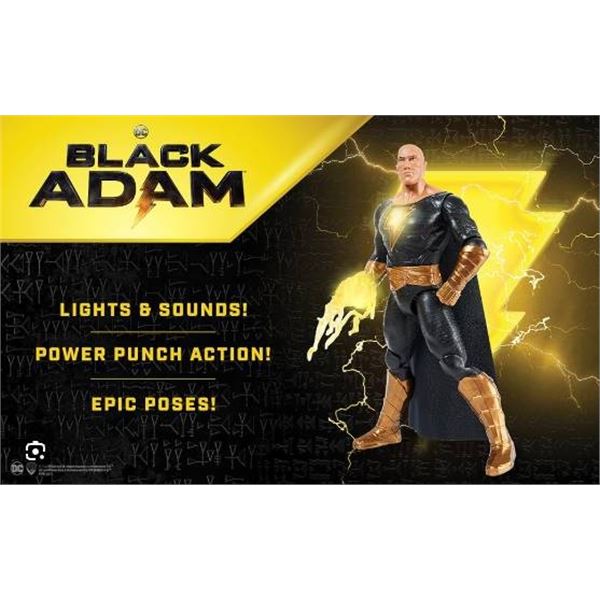 Black Adam Power Punch Figure with 20+ Phrases and Sounds