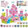 Image 1 : Princess Castle Magnetic Block Cube Set, 200 Pieces, Age 3+