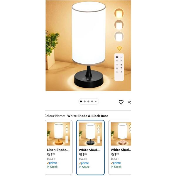 Light Therapy Lamp With Adjustable Brightness and Black Base