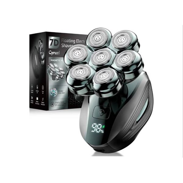 Cyruzi MS-689 7D Floating Electric Shaver with Magnetic Head
