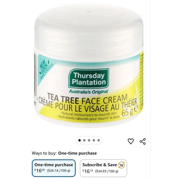 Thursday Plantation Tea Tree Face Cream – 65 g