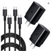 Image 1 : Lot of 2 – 2 Pack Samsung 25W Charger X0045HAI5H with Cables, Made in China