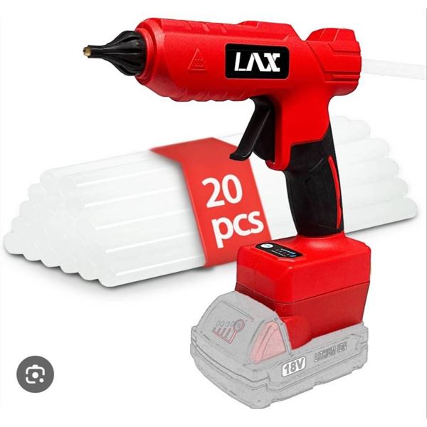 LAX Cordless Hot Glue Gun with Glue Sticks and **No Battery Included**
