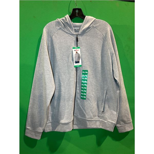 32 Degrees Heat Lightweight Hoodie Full-Zip Sweatshirt, Size XLTG, Gray