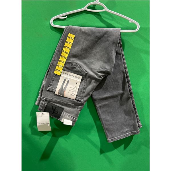 Calvin Klein Jeans 32×30, High Stretch Denim, Gray Wash