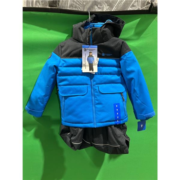 Stormpack by Sunice Boy’s Snowsuit in Blue and Black – Size 7