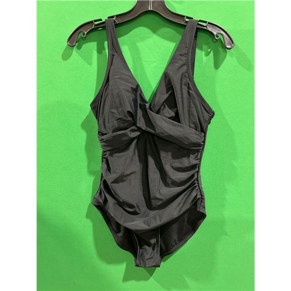 Roots Women’s One-Piece Swimsuit, Black, Size 8