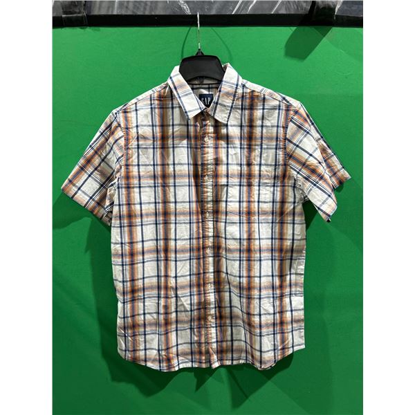 Gap Men’s Short-Sleeve Plaid Shirt – Size M/M