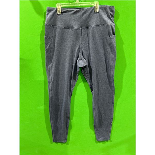 Gaiam Women’s High-Waisted Yoga Leggings, Size XL, Charcoal Gray