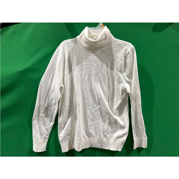 Tommy Hilfiger White Turtleneck Sweater – Size L