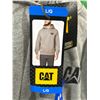 Image 2 : CAT Gray Hoodie with Logo, Size L/G