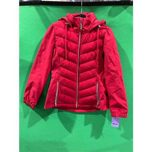 Tommy Hilfiger Women’s XS Quilted Red Hooded Jacket
