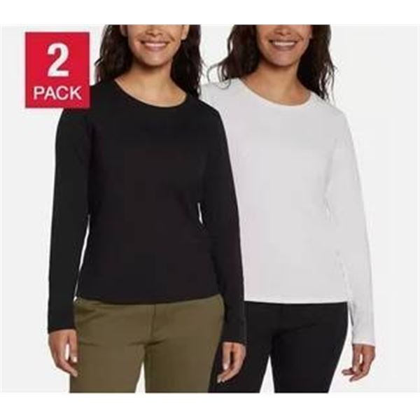 LARGE Banana Republic 2-Pack Long Sleeve Rib T-Shirts