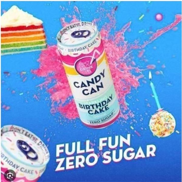 Candy Can “BIRTHDAY CAKE” 24X330 mL Zero Sugar Soft Drinks