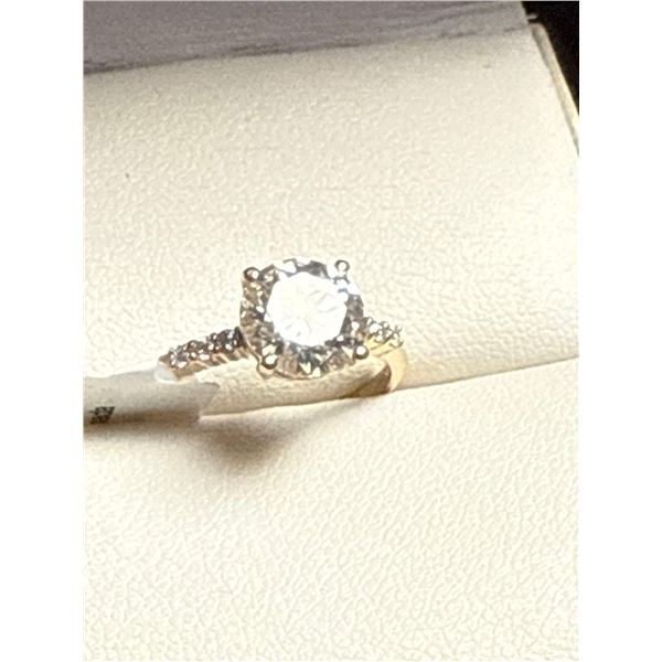 10K(2.14g), MOISSANITE (1.37ct)RING, size 5.75, appraised value $1665