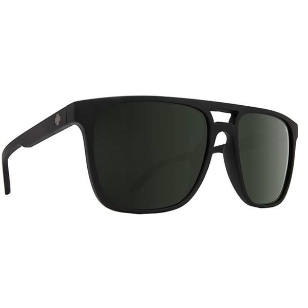 Spy Czar Soft Matte Black Sunglasses – Happy Gray Green, CE Filter Category 3